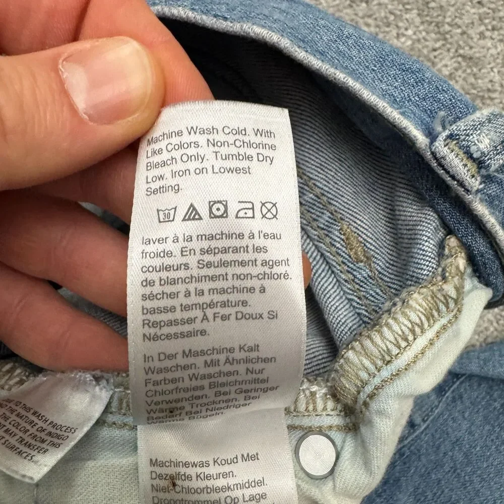 J.Crew Point Sur Slim Boy Straight High Rise Denim Jeans Womens 24 Blue Raw Hem
